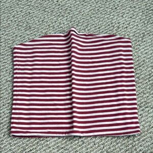Red and White Striped Fabric